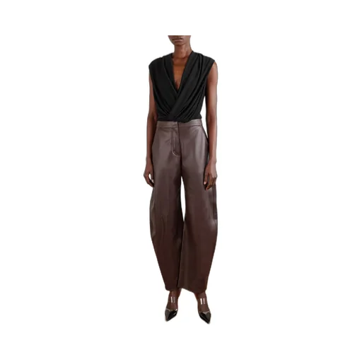 Hooded Draped Knit Bodysuit