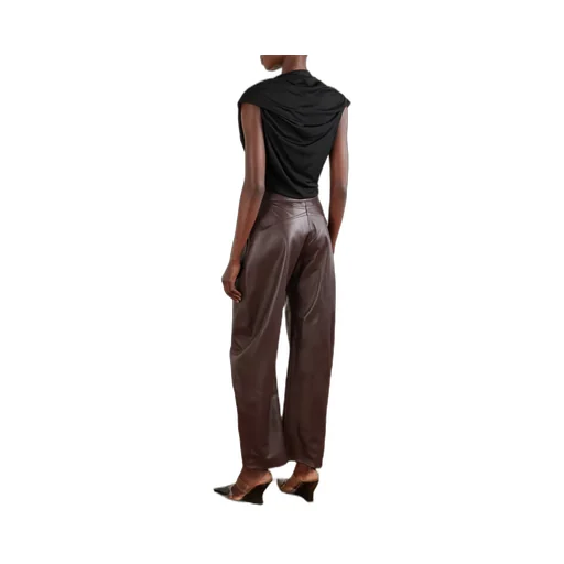 Hooded Draped Knit Bodysuit