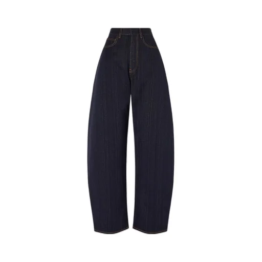 Denim High-Rise Barrel-Leg Jeans