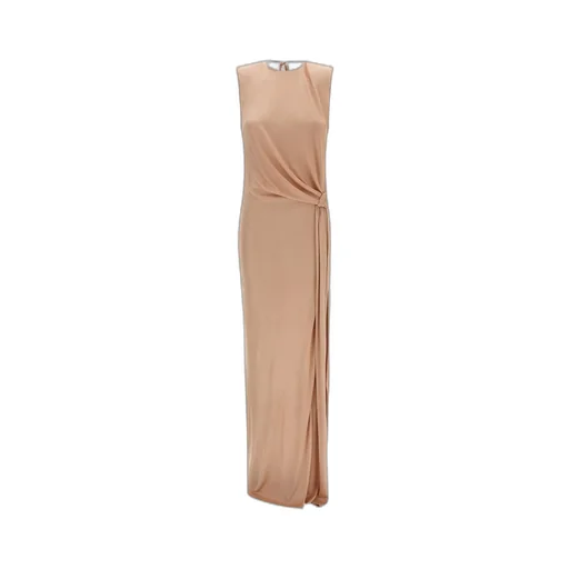 Elisabetta Franchi Open Back Sleeveless Red Carpet Dress