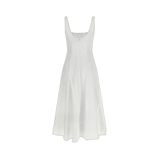 Staud Wells Pleated Sleeveless Dress