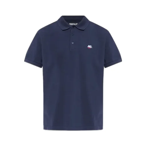 Etro Logo-Embroidered Short-Sleeved Polo Shirt