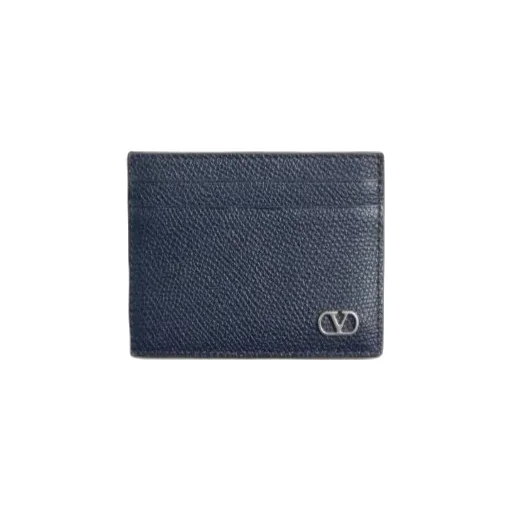 Valentino Garavani Vlogo Signature Cardholder In Grainy Calfskin