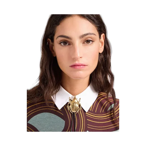Scarab-Motif Cow Tie Necklace