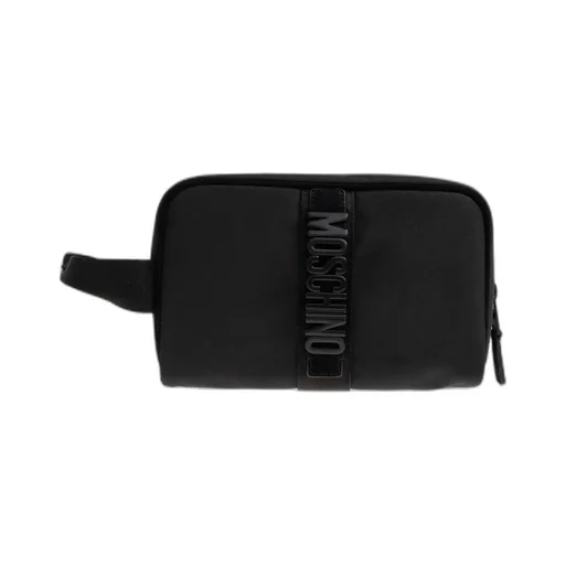 Moschino Logo Detailed Zipped Cosmetic Bag