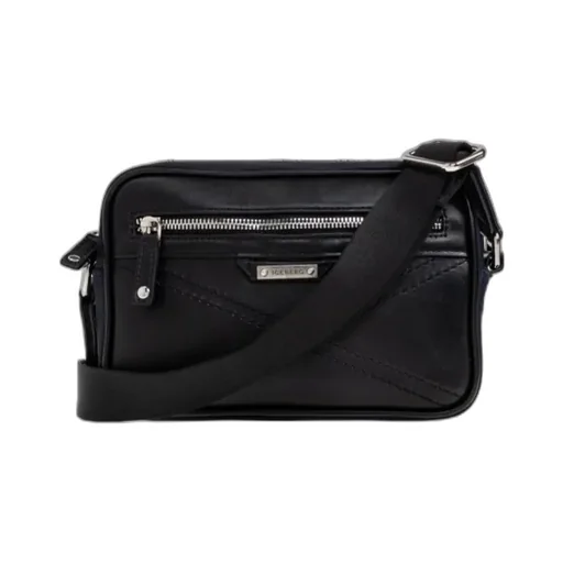 Iceberg Logo Zip Pocket Shoulder Bag
