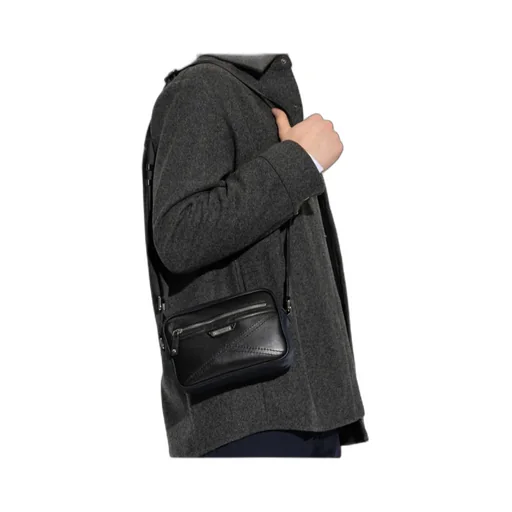 Iceberg Logo Zip Pocket Shoulder Bag
