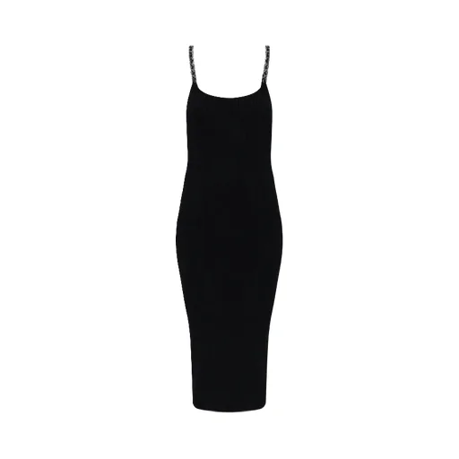 Chain-Strap Midi Dress