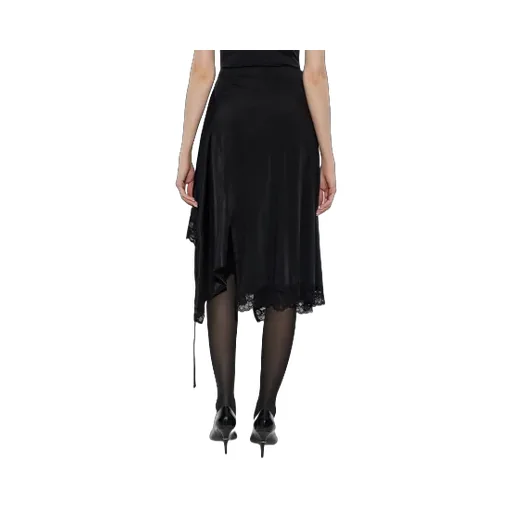 Vetements Asymmetric Lace-Trim Skirt