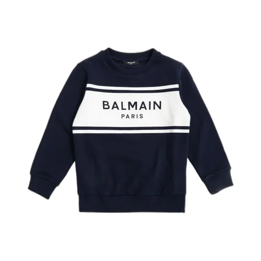 Balmain Kids Logo Printed Crewneck Sweatshirt