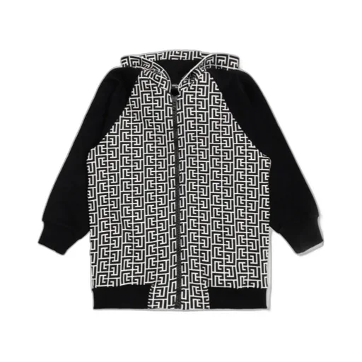 Balmain Kids All-Over Monogram Hoodie