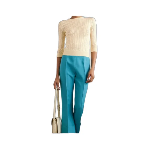 Round Neck Long Sleeve Knitted Sweater
