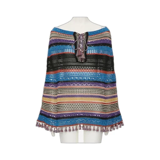 Striped Knit Shawl