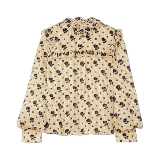 Ruffled Jacquard Shirt