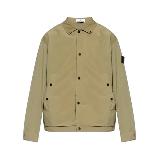 Stone Island Logo Patch Buttoned Jacket