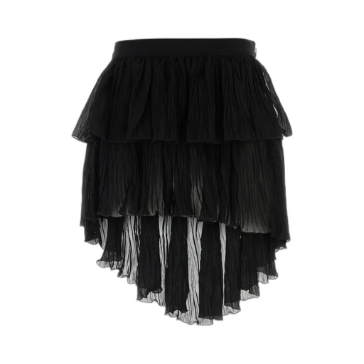Blumarine Asymmetric Crinked Mini Skirt