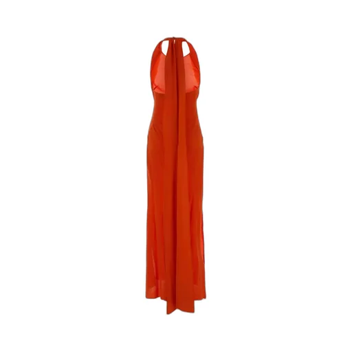 Blumarine Pussy Bow Long Marocaine Dress