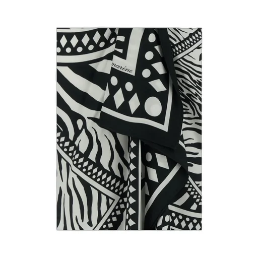 Asymmetrical Foulard-Print Skirt