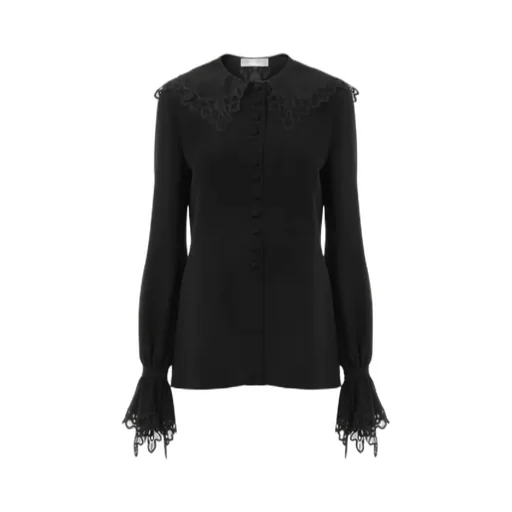 Chloé Fluid Lace Detailed Blouse