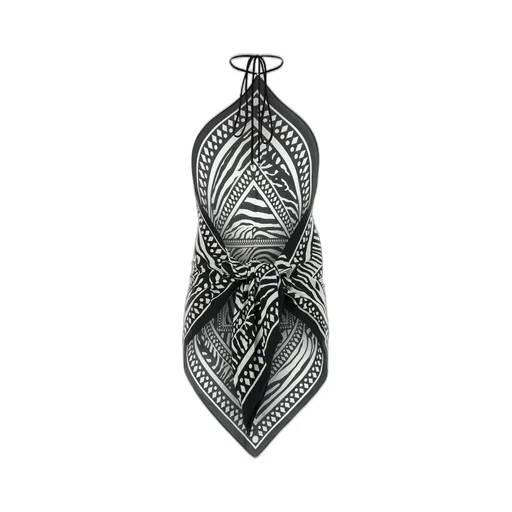 Zebra Foulard Print Top