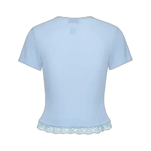 Magda Butrym Fitted Crochet Trim T-Shirt