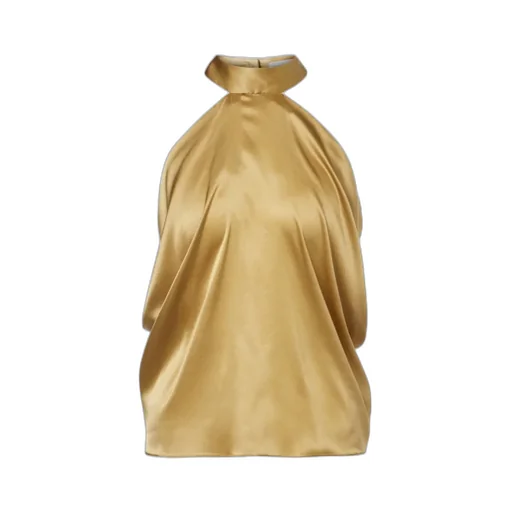 Open-Back Silk-Blend Satin Top