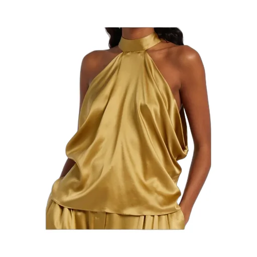 Open-Back Silk-Blend Satin Top