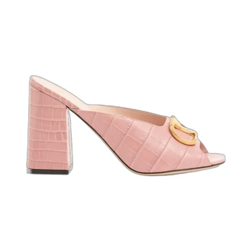Vlogo Signature Slide Sandal In Printed Calfskin 95Mm