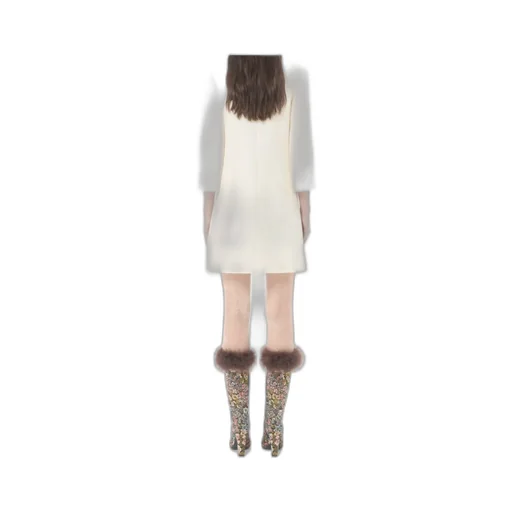 Valentino Vlogo Plaque V-Neck Mini Dress