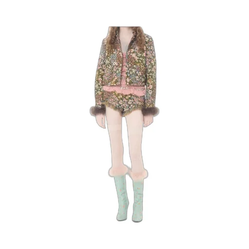 Fringed Floral-Print Shorts