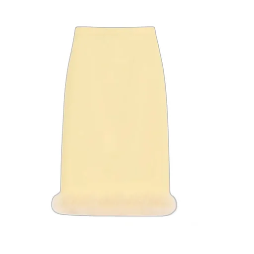 Crepe Couture Skirt With Feathers