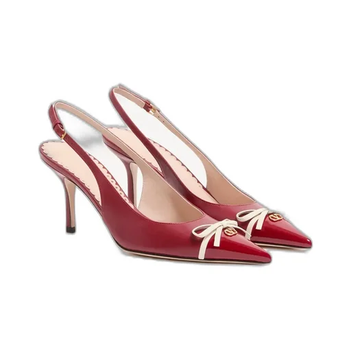 Bepointy Slingback Pump In Patent Leather And Kidskin 80Mm