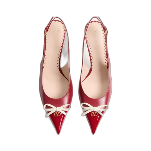 Bepointy Slingback Pump In Patent Leather And Kidskin 80Mm