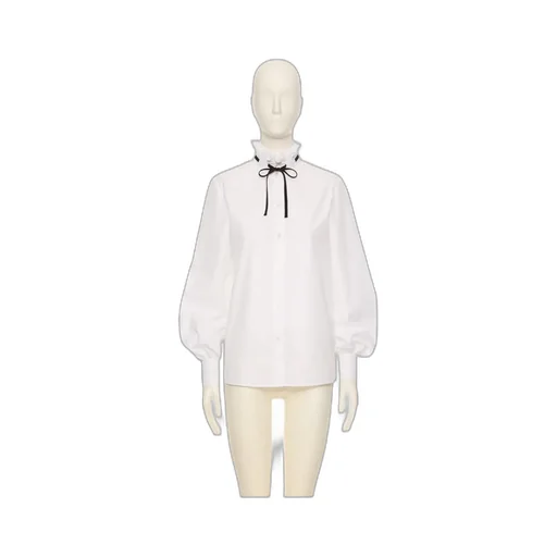 Valentino Ruffle Detailed Button-Up Top