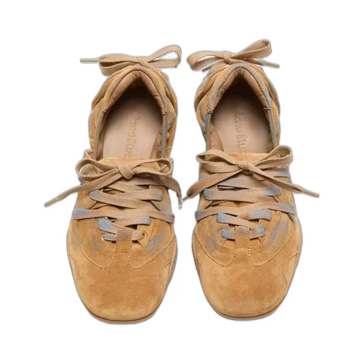 Lace-Up Suede Flats