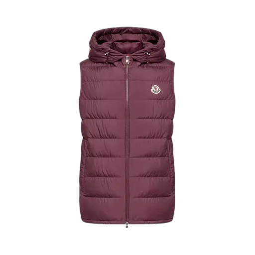 Moncler Logo Patch Zip-Up Hooded Gilet