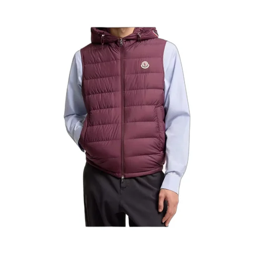 Moncler Logo Patch Zip-Up Hooded Gilet