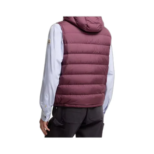 Moncler Logo Patch Zip-Up Hooded Gilet