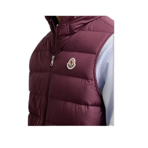 Moncler Logo Patch Zip-Up Hooded Gilet