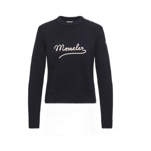 Embroidered Logo Cotton Blend Sweater