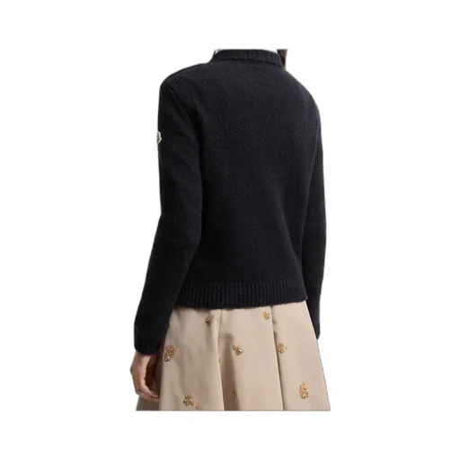 Embroidered Logo Cotton Blend Sweater