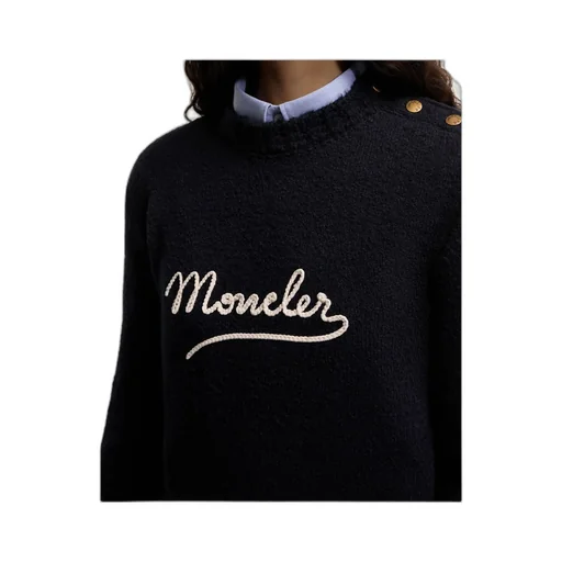 Embroidered Logo Cotton Blend Sweater