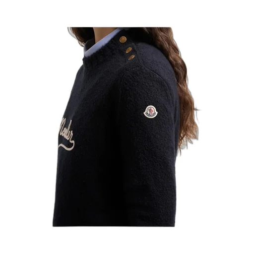 Embroidered Logo Cotton Blend Sweater