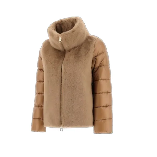 Faux-Fur Quilted Jacket