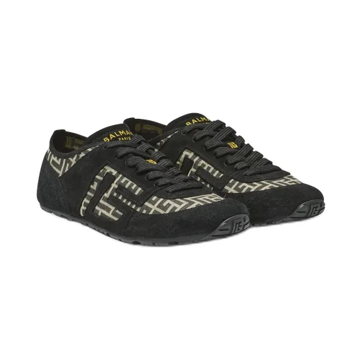 Balmain Racer 45 Monogram Low-Top Sneakers