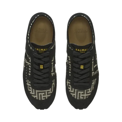 Balmain Racer 45 Monogram Low-Top Sneakers