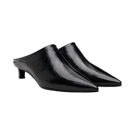 Pointed-Toe High-Heeled Mules