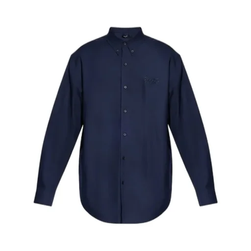 Balmain Collared Long-Sleeve Poplin Shirt
