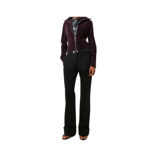 Zip-Up Patterned Cardigan