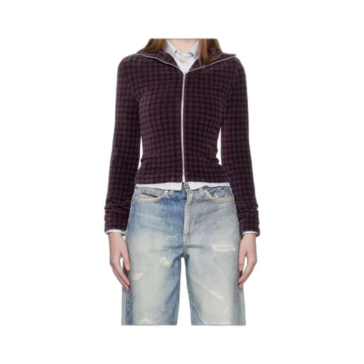 Zip-Up Patterned Cardigan